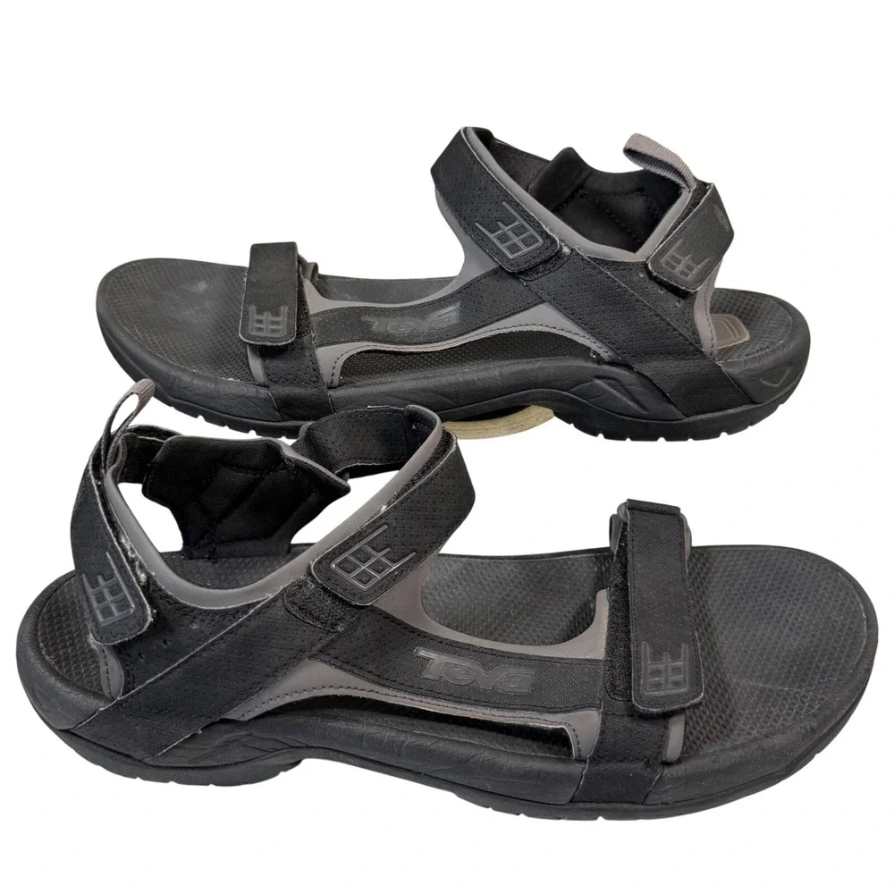 Teva Sandals Katavi Mens 13‎ Black Adjustable Straps Hiking Outdoor Sporty Shoes